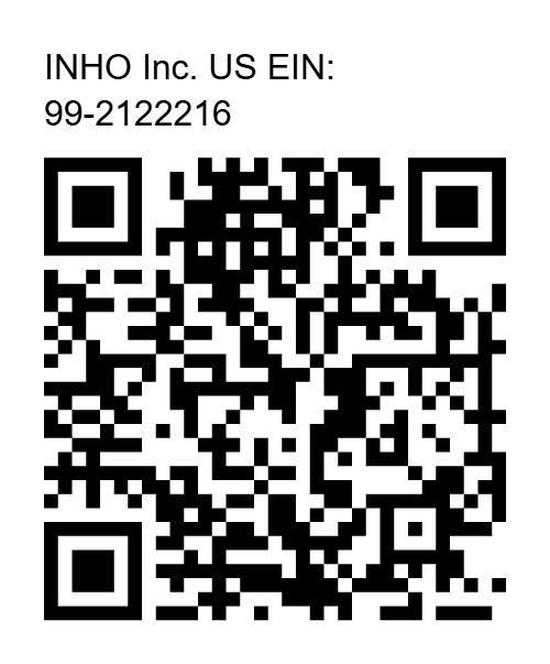 Código QR para donar a INHO Inc. con PayPal